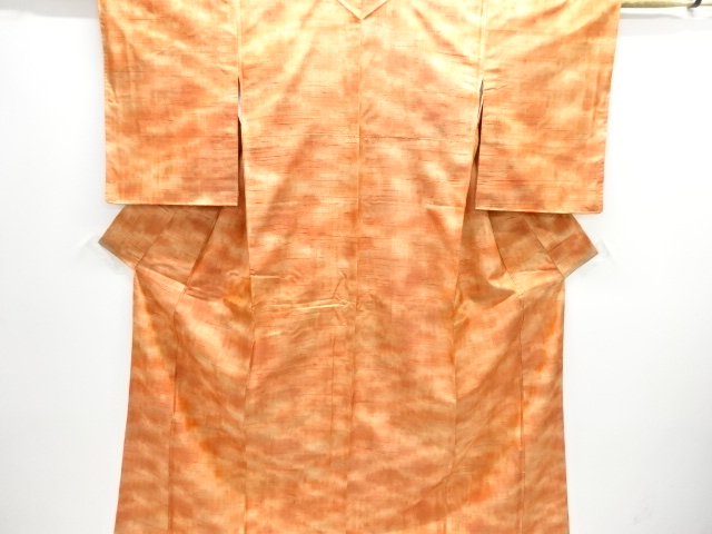 暈し柄織り出し手織り節紬着物